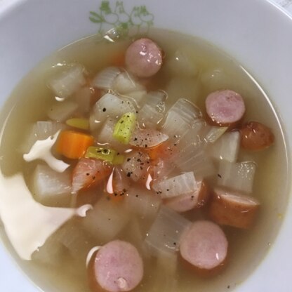 大根スープ初めて作りました☆美味しかったです☆